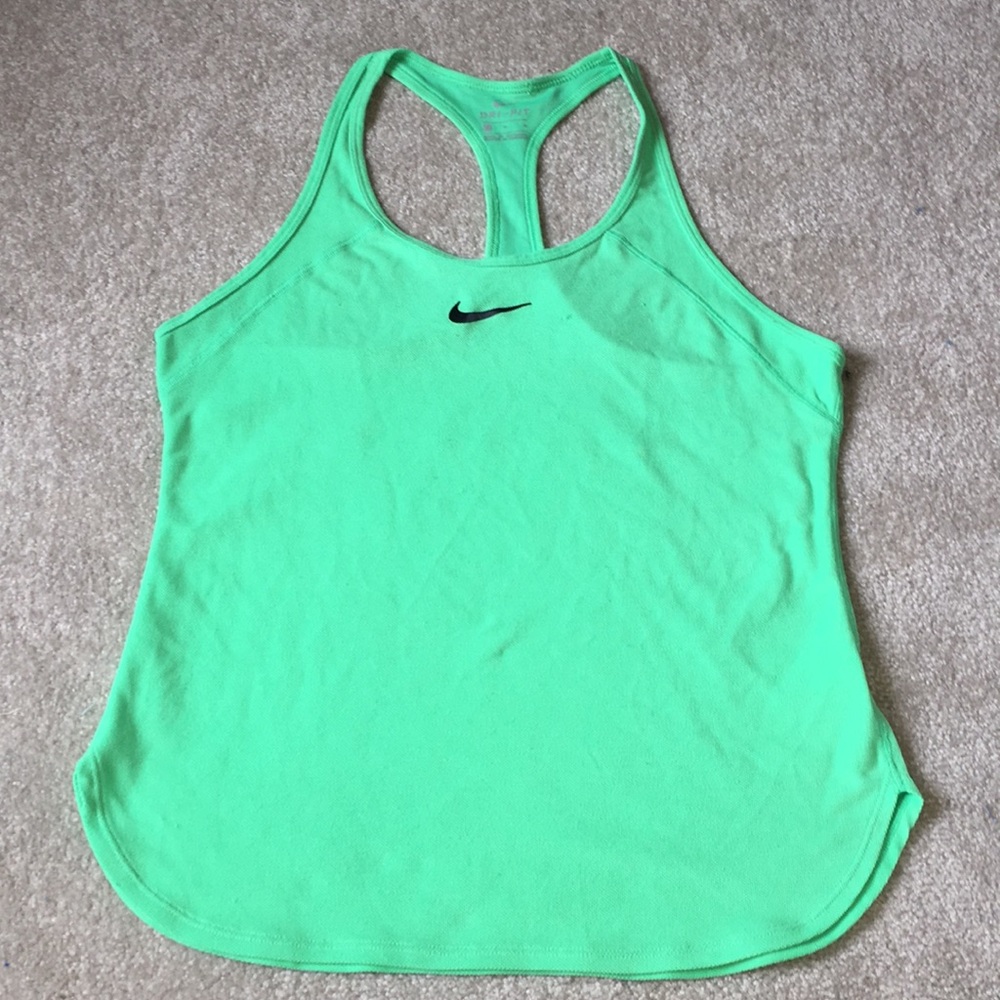 Bright Green NIKE Athletic Tank Top